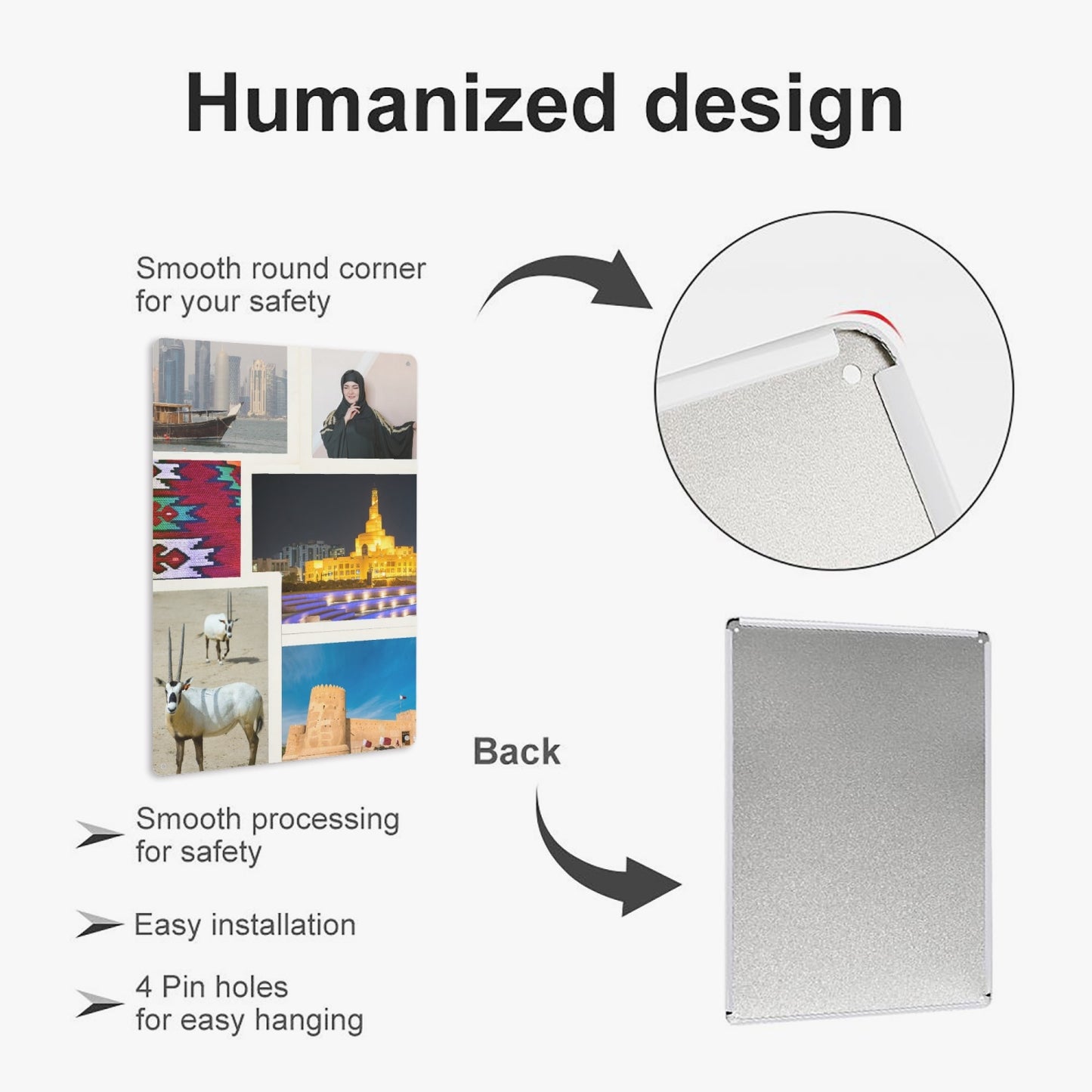 QA - Postal Card Metal Sign