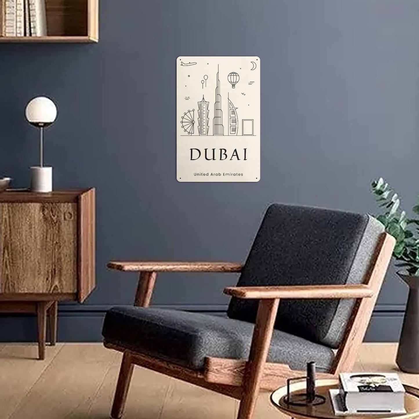 AE - Minimalistic Dubai Metal Sign