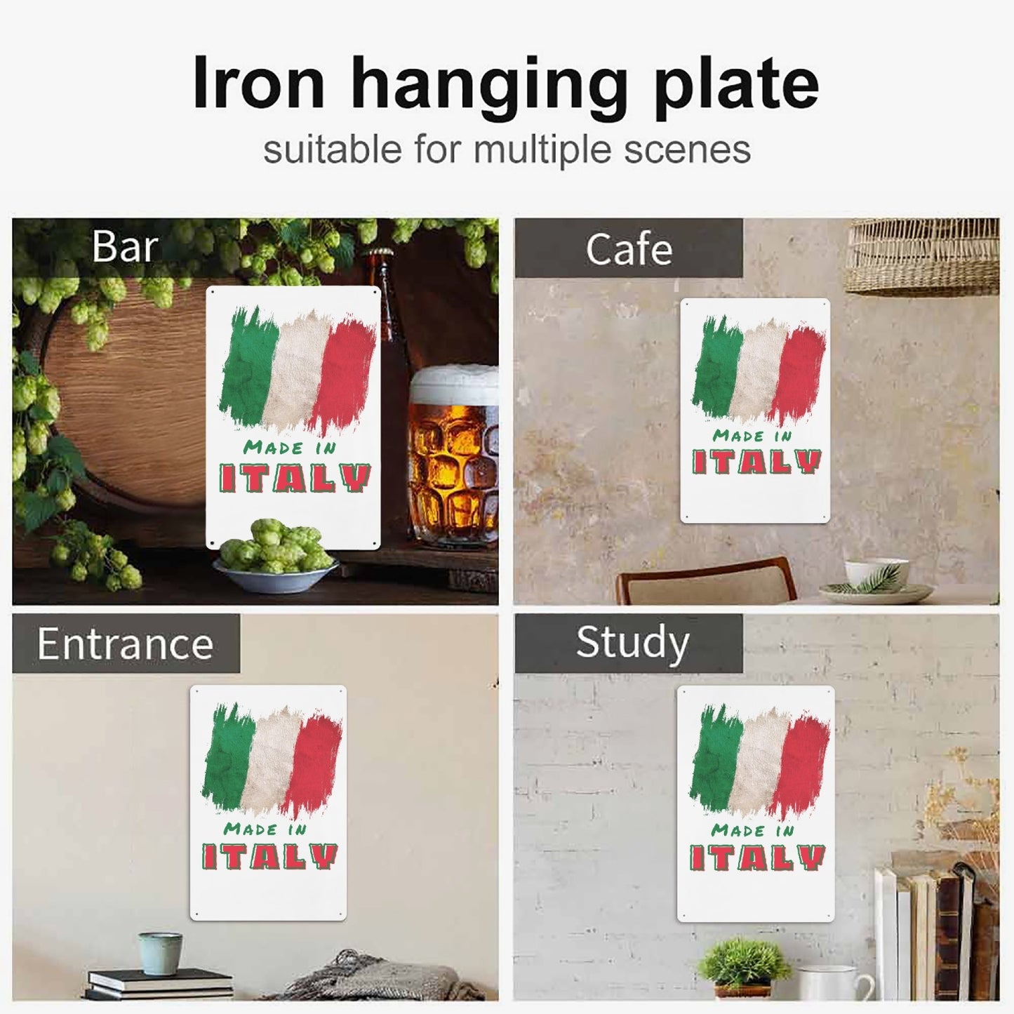 IT - Made in Italy Metal Sign