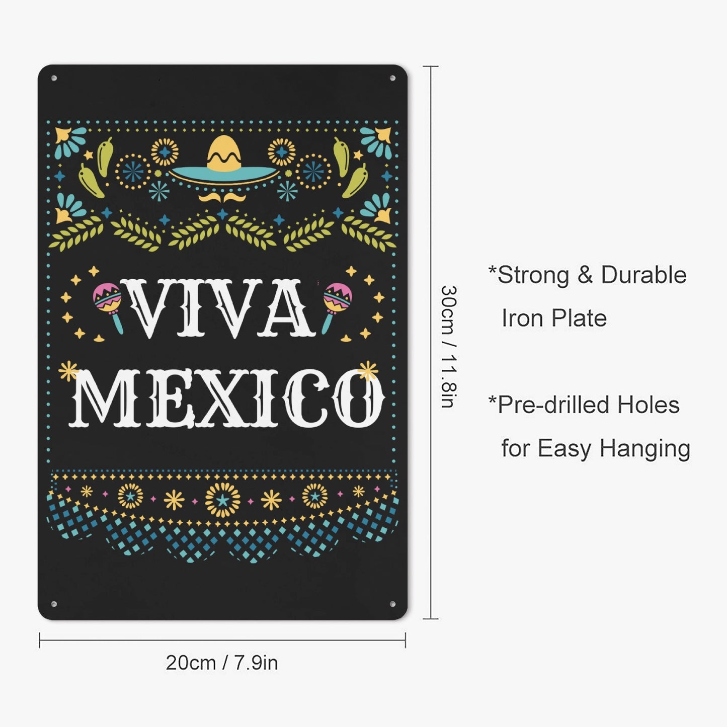 MX - Viva Mexico Metal Sign