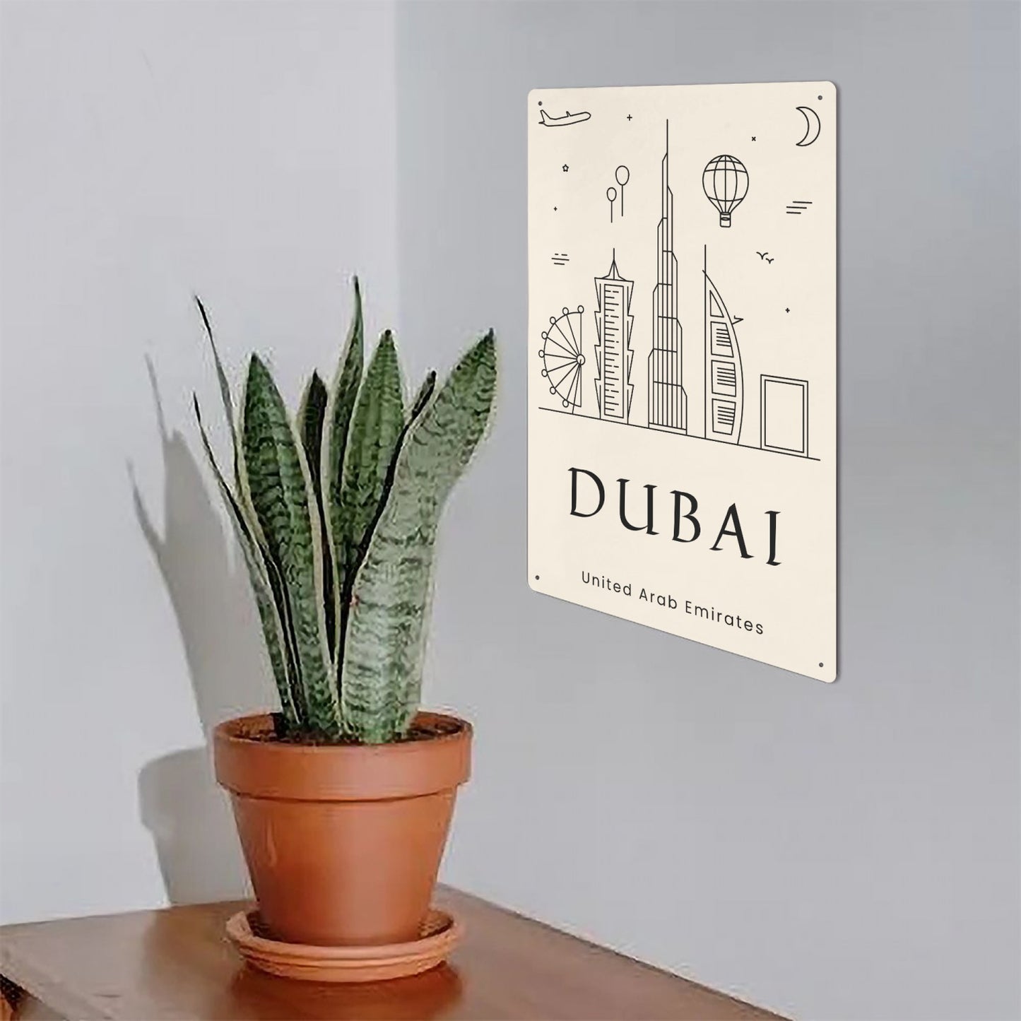 AE - Minimalistic Dubai Metal Sign