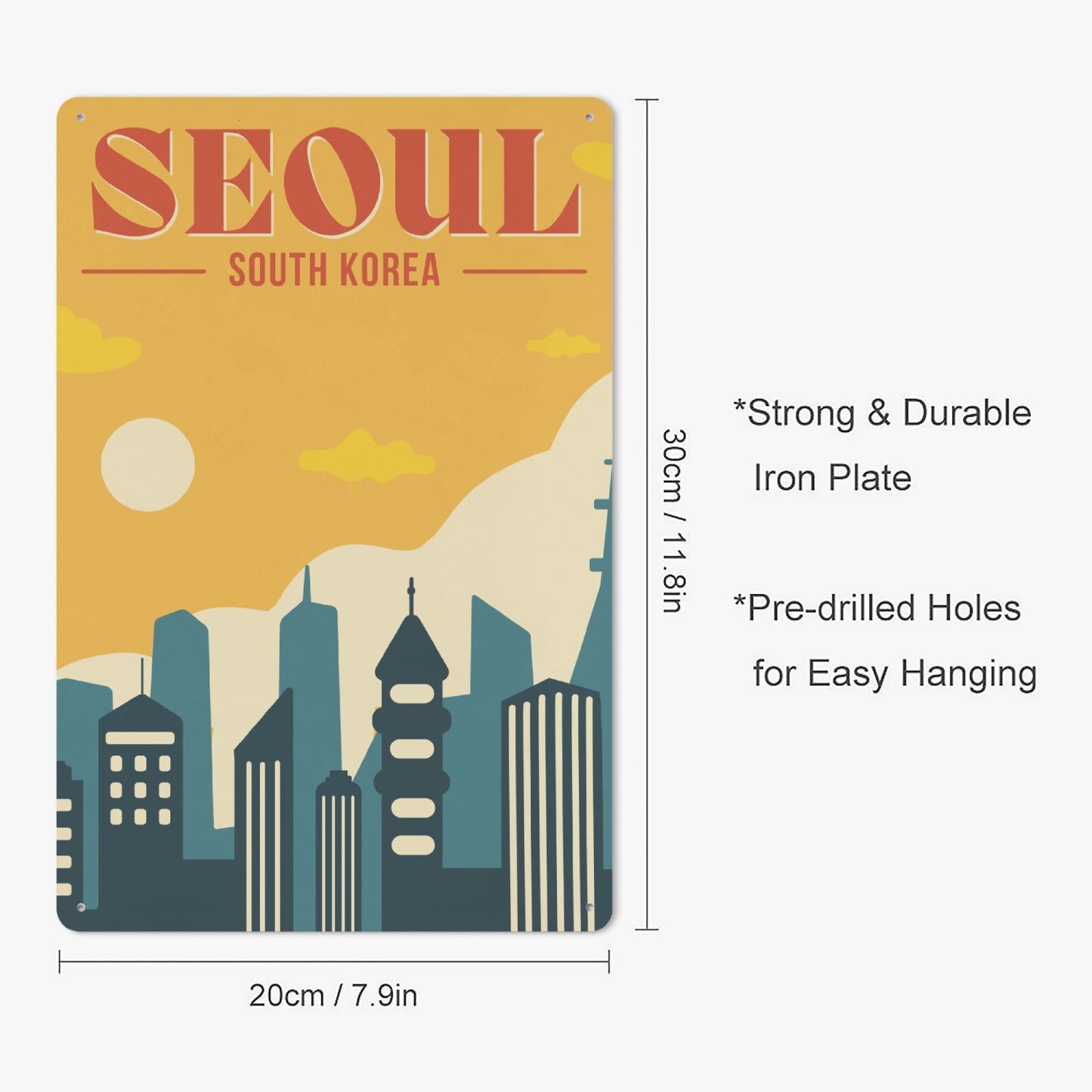 KR - Vintage Seoul Metal Sign